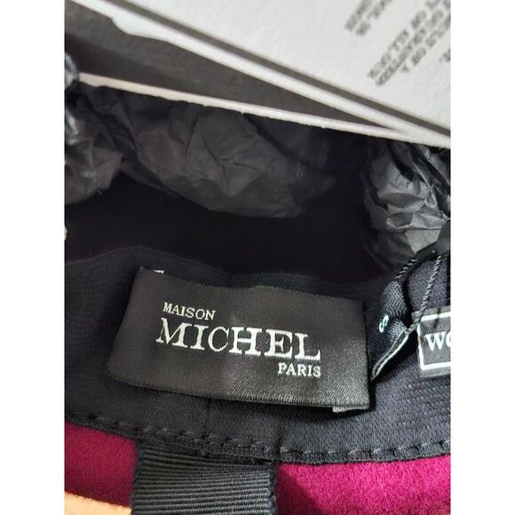 Maison Michel Bonnie Beret in Red Wool